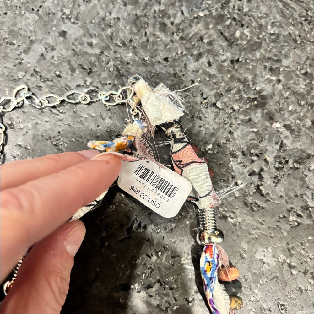 NWT Free People x Ariana Ost Bohemian Bandana Shell Necklace/Choker - Picture 3 of 3